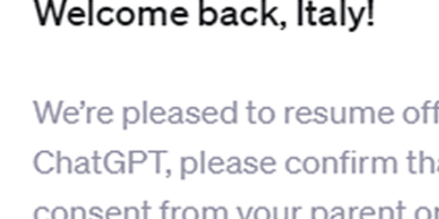 Chat GPT - Welcome Back Italy