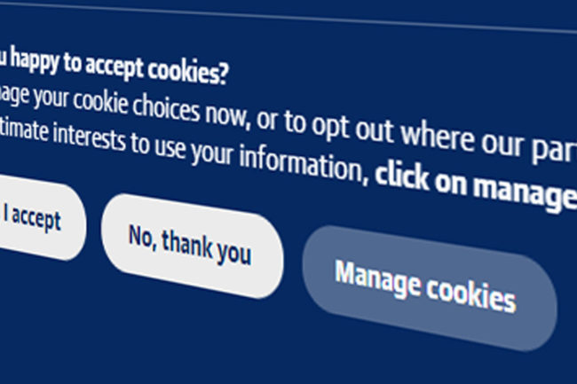 Conformità dei cookie banner